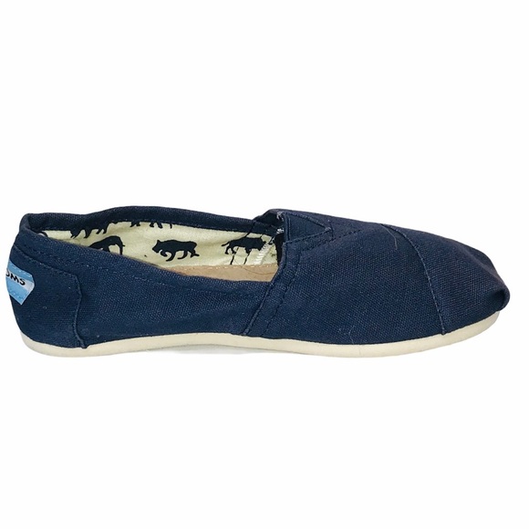 Toms classic‎ canvas slip on navy size 6 women’s - Picture 3 of 7